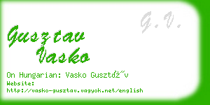 gusztav vasko business card